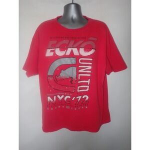 Ecko Unltd NYC '72 Graphic T-Shirt Mens‎ 2XL Red Short Sleeve Top Y2K